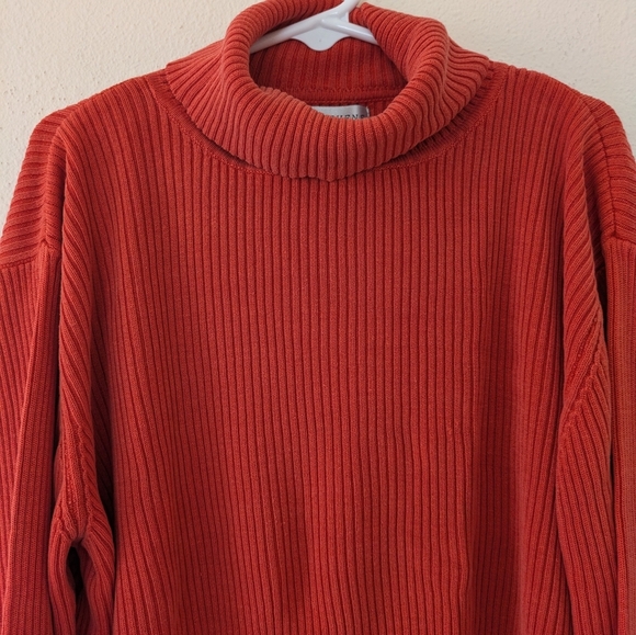 Vintage 100% Silk Valerie Stevens Coral Turtleneck Sweater Women's size M - Picture 8 of 8